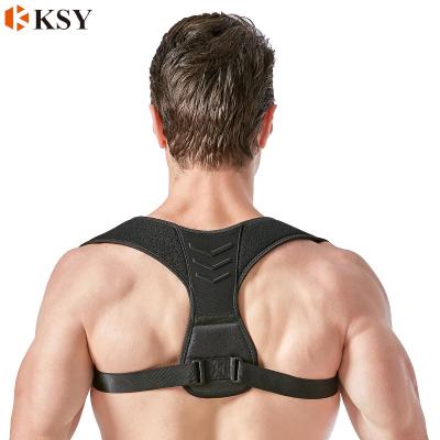 China Durable Adjustable Back Brace Shoulder Belt Posture Support Band Clavicle Body Posture Corrector De Postura for Men and Women for sale