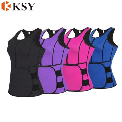 China Antibacterial Women Slimming Body Shaper Tops Workout Neoprene Sauna Vest With Adjustable Waist Trainer Shapewear for sale