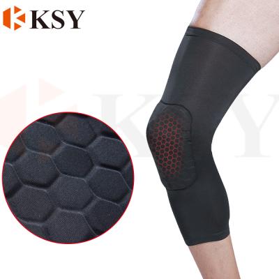 China Elastic Honeycomb Sports Safety Football Basketball Knee Pads Wraps Brace For Protection for sale