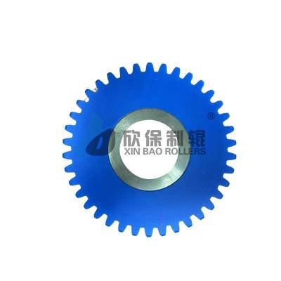 China Precision Size Printing Rubber Roller Special Shaft Core Wear Resistant Accessory Plastic Steel Gear for sale