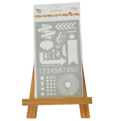 China Journal Gray Plastic Drawing Template Stencil Tool for Diary Notebook for sale