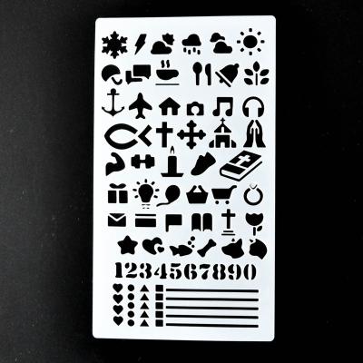 China Decorating Customized 4X7 Inch Journal Planner Plastic Stencil for sale