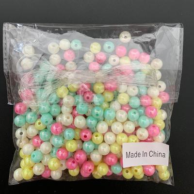 China DIY CRAFT 300pk 8mm 4 color acrylic beads with 3m fish string in 1pack for sale