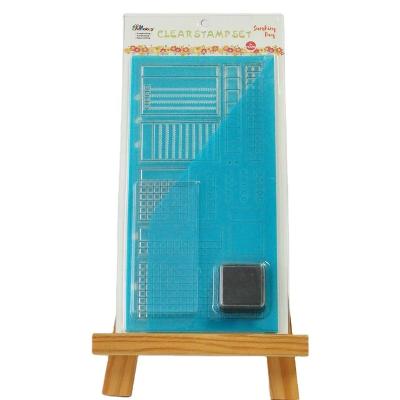 China Clear diary planner silicon photoplymer stamp rubber seal set for inscribing, DIY scrapbooking, for sale