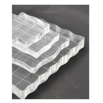 China Adult Customized Shape Transparent Acrylic Stamp Block for sale