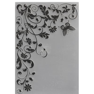 China China Sentiment Stamps And Elegant Bouquet Embossing Folder Set for sale