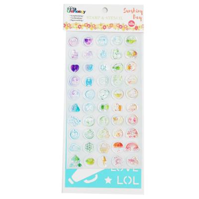 China 51pcs Beautiful Adult Emotion Design Stamp and Stencil for sale