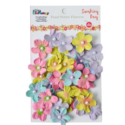 China Colorful Paper Mulberry Rose Flowers Wholesale,DIY Paper China Scrapbook Flowers for sale