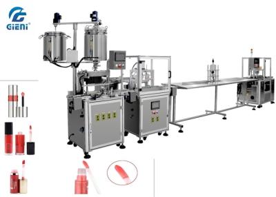 China Semi - automatic Lip Oil Filling Machine with Mixing Tank , Linear Type for sale