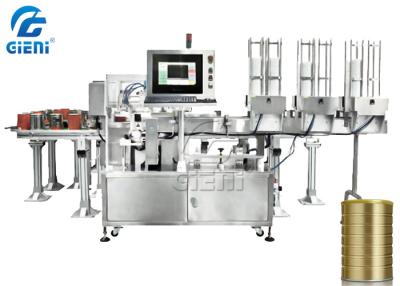 China 1.5Kw 0.6MPa Cap Loading Milk Powder Labeling Machine for sale