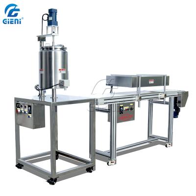 China CE Single Nozzle Lip Balm Filling Machine 20L Double Layer Tank for sale