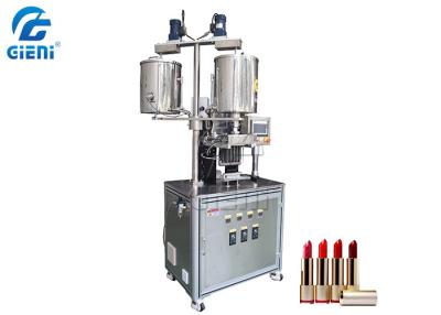 China SUS304 Semi Automatic 6 Nozzles Lipstick Filling Machine Double Tank for sale