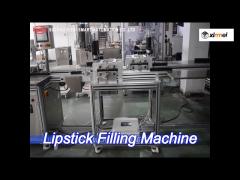 lipstick releasing cosmetic filling equipment with container screwing