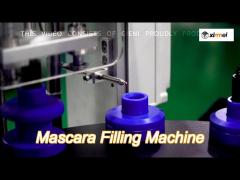 1-100ml single nozzle rotary type mascara  filling machine 30pcs/m with 2 tanks