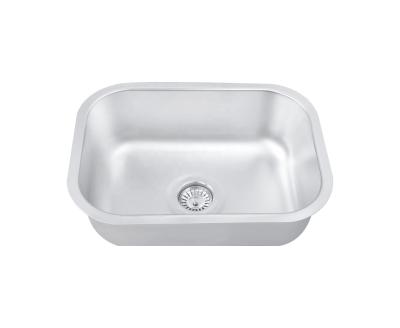 China Without Faucet Single Bowl Undermount Kitchen Sink Stainless Steel for sale