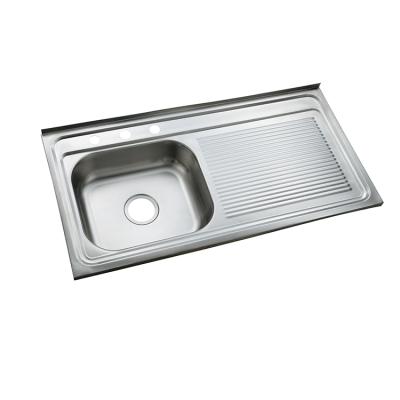 China Modern Economical Custom Design Three Faucet Large Size Modern Stainless Steel Kitchen Sinks for sale