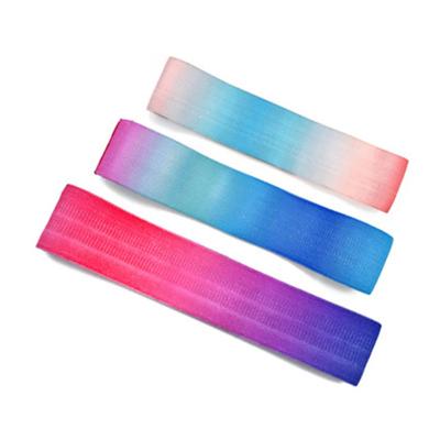 China Polyester / Blended Fabric + Cotton Latex Yarn Light Weight Indoor Strength Training Exercise Bands Fabric Elastic Resistance Bands for sale