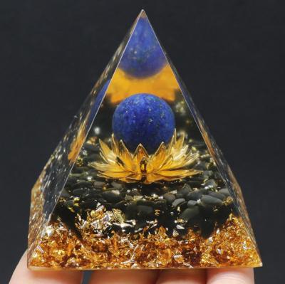 China Natural China Orgone Stone Balancing Positive Energy Generator For Chakra Healing Meditation Yoga Development Orgonite Pyramid Crafts for sale