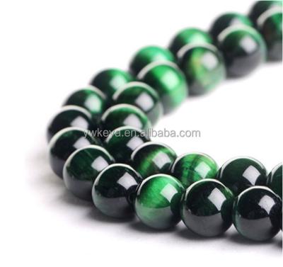 China Green Tiger Eye Gemstone Jewelry Necklace Bracelet Earring Making Loose Beads Crystal Quartz Energy Healing Power Stone Beads String For Jewelry Making&Diy for sale