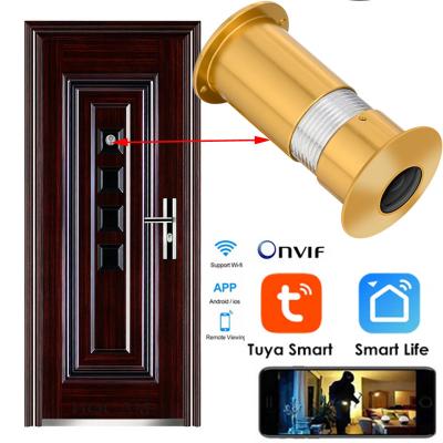 China Tuya Smart Video Wireless Home Camera Video Intercom Door Eye Two Way Audio Door 1080P HD WIFI 180 Degree View Movement for sale