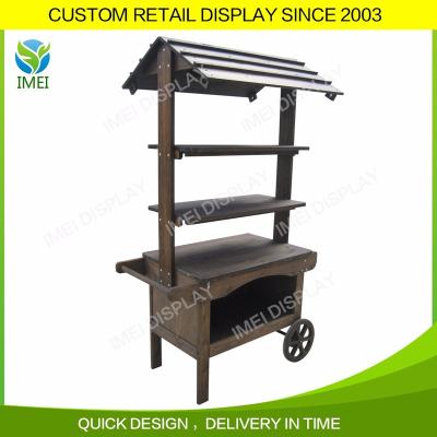 China Funny Wooden Dried Fruit/Snack Display Old Wooden Cart For Sale for sale