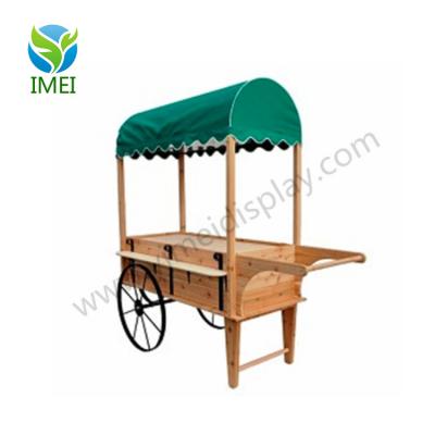 China YM6-112 Wooden Customize Wooden Trolley With Wheels for sale