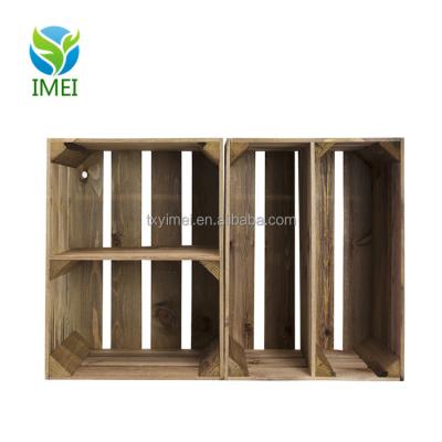 China FSC new YM0795 lacquer mini apple wooden crates wooden crates wholesale for sale