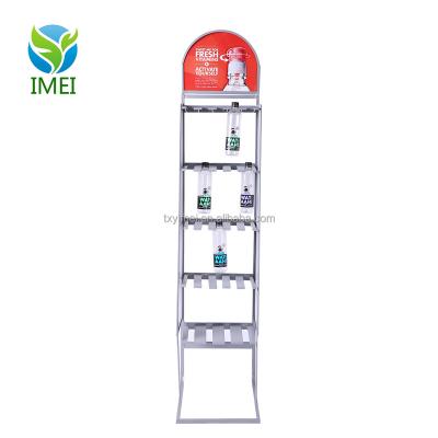 China Metal Floor Standing Metal Wine Rack For Market Bottle Display for sale