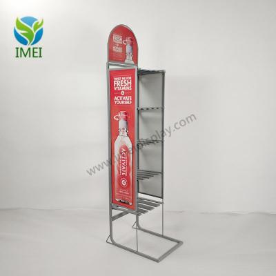 China Showing Goods Custom Design Wine Metal Display Rack Wire Beverage Display Whiskey Metal Display Rack for sale