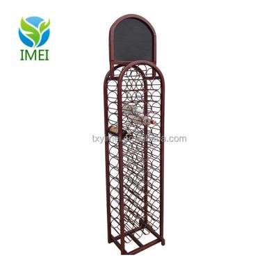 China Supermarket Metal POP Custom Design Floor Standing With Best Price Metal Drink Stand Display Rack Metal Wine Display Rack for sale