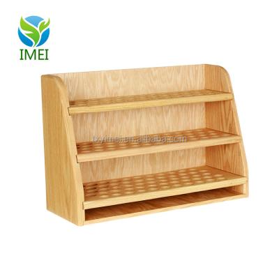 China High Quality Wooden Hair Color Tube Storage Wooden Test Tube Rack for sale