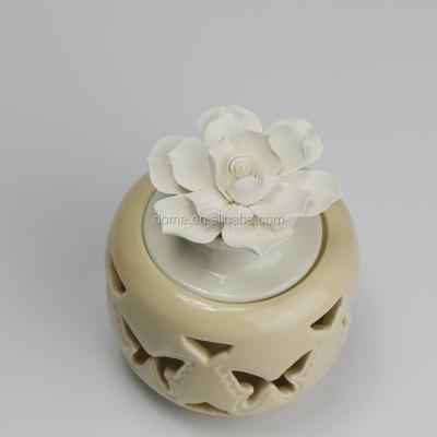 China Porcelain Viable Decorative Ceramic Reed Flower Diffuser for sale