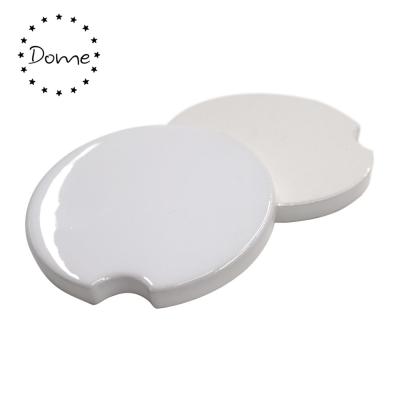 China Viable Wholesale Sublimation Round Absorbent Blank Ceramic Car Coaster for sale