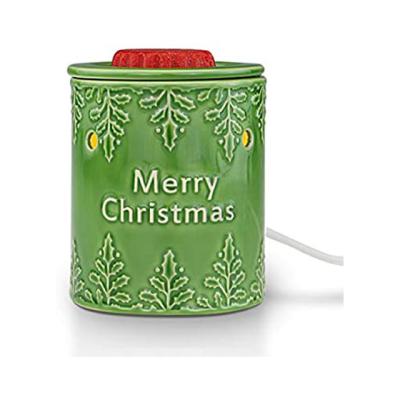 China With Plug-in Candle Warmer Christmas Decor Scented Candle Wax Melter Ceramic Pluggable Fragrance Warmer for sale