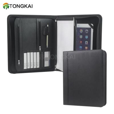 China Multifunctional Business Bag Zipper Folder Bag Ipad Set Memo Pad Folder Folder for sale