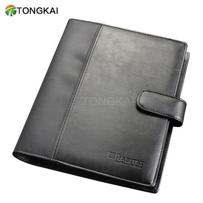 China Binder Black Pu Business Office Meeting Arch Leather Ring Binder for sale