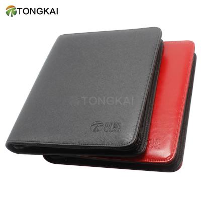 China Best Selling A5 Ringbinder Profolio Business Spiral Cover Zipper Leather Notebook for sale