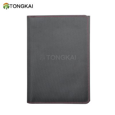 China 2019 TongKai Custom PU Logo Business Design Black Nylon Car Manual Holder for sale