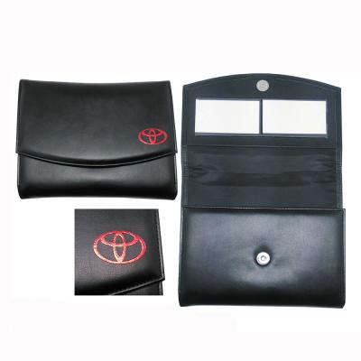 China For Holding Manuals And Cards PU Leather Car Manual Document Holder With Magnetic Snap Closure for sale