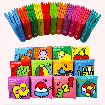 China 2021 New Baby Cloth Book Toy 6 Pack English + Traditional Cloth Book L015 10*10cm for sale