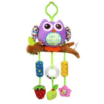 China Wind Chimes H031A Owl Baby Wind Bell Plush Rattles Hanging Toys for sale