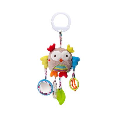 China OWL BBSKY Cartoon OWL Stroller Toy Animal Hanging Ratchet Funny Baby Toys B003A for sale