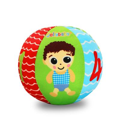 China New Arrival Soft Cartoon Colorful Baby Toys Ball Cloth Soft Plush Rattle Educational Ball Toy For Infant for sale