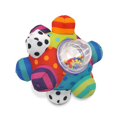 China Rattle Baby Ring Ball Stereo Cloth Touch Hand Grab Bomb Ball Toy for sale