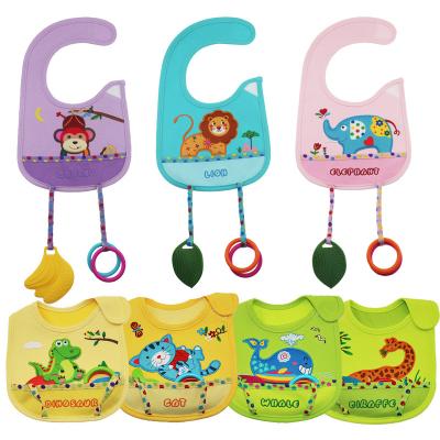 China High Quality Washable Cartoon Colorful Cute Anti Dirty Soft Animal Baby Cotton Bib Baby Feeding Bibs for Newborn for sale