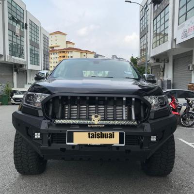 China ABS 4x4 Car Front Grill Raptor Modified Styling For Ranger 2018 2019 2020 XLT Modified Body Kits With Led Lights for sale