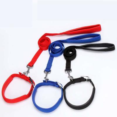 China Wholesale Goods Padded Cheap Adjustable Nylon Pet Cat Dog Collar Dog Leash Leads Set for sale