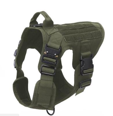 China Dropshiping Padded Heavy Duty Adjustable Military Tactical Dog Training Harness for sale