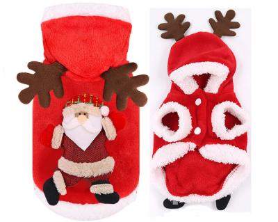 China New Funny Custom Made Santa Claus Pet Costume Christmas Dressing Cat Dog Xmas Clothes Viable Manufacturing for sale