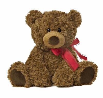 China CHStoy Popular Design Eco-friendly Toy Stuffed Plush Toy Brown Teddy Bear With Red Bow Tie for sale